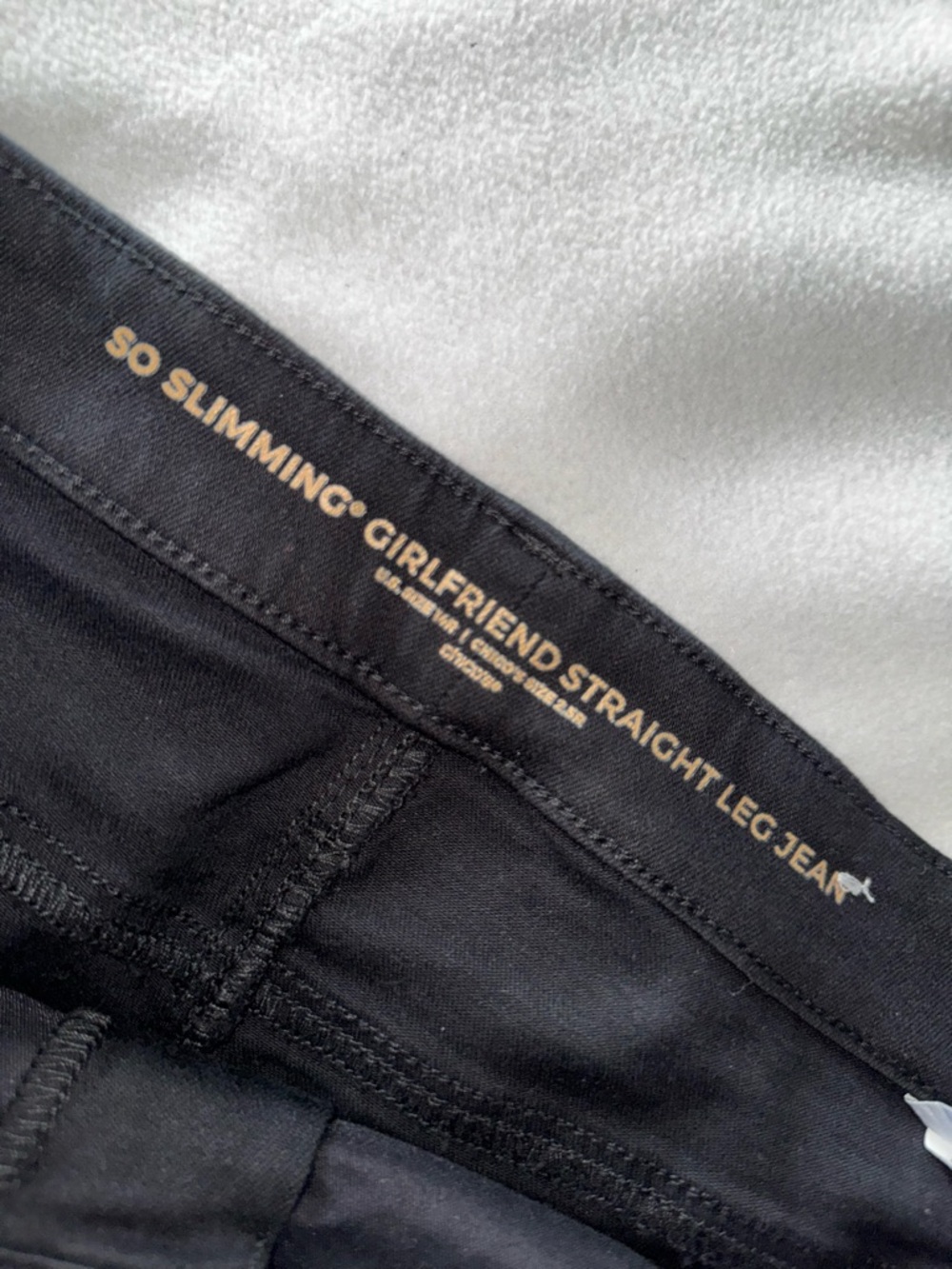 NEW! CHICO’S So Slimming Girlfriend Straight Leg Jeans, Black, size 14 / 2.5 - Picture 6 of 16